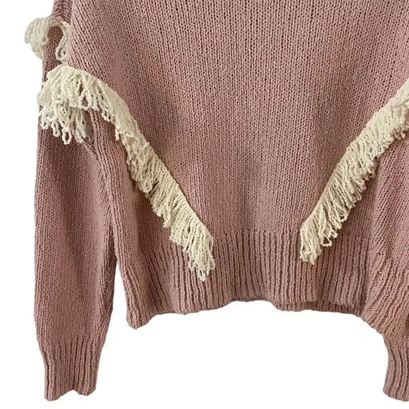 Madewell Montford Fringe Pullover Sweater, Size XS - Picture 5 of 7